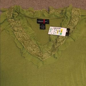 Ruffle V-Neck Women’s Sweater